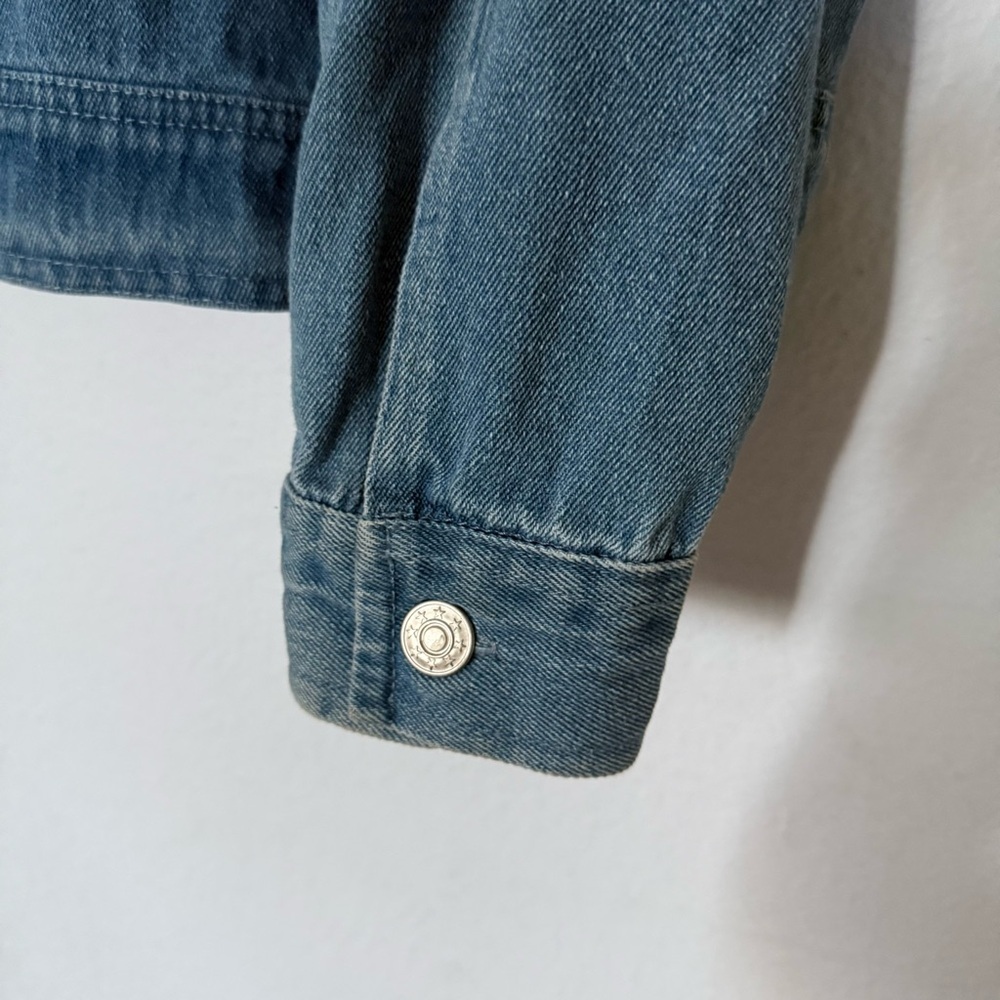 Vintage Passion‎ I Embroidered Denim Jean Jacket Hot Air Balloons Zip Up Size S - Picture 10 of 14